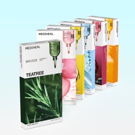 [Mediheal] Essential Mask Pack 6-Type Set (60 Sheets) - Teatree, Collagen, PDRN, Vitamin, Hyaluronic Acid, Ceramide for All Skin Concerns
