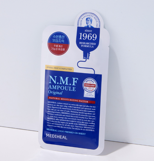 [Mediheal] The N.M.F Ampoule Mask Original - 8-Layer Hyaluronic Acid for Deep Hydration & Anti-Wrinkle Care (10 Sheets)