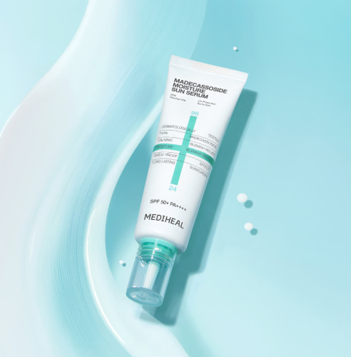 [Mediheal] Madecassoside Moisture Sun Serum - 98% Pure Madecassoside for Soothing & Blemish Repair (SPF 50+ PA++++), 50ml