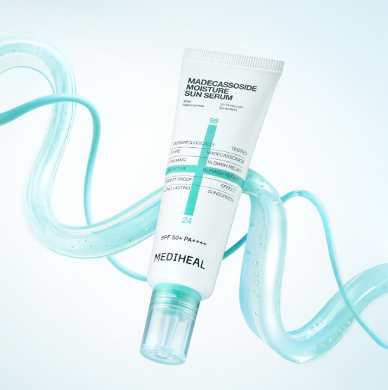 [Mediheal] Madecassoside Moisture Sun Serum - 98% Pure Madecassoside for Soothing & Blemish Repair (SPF 50+ PA++++), 50ml