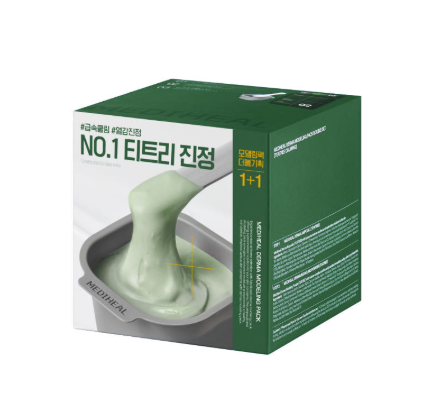 [Mediheal] Derma Modeling Pack [Teatree Calming] 1+1 Set - Rapid Cooling & Acne-Prone Skin Soothing (Ampoule 2ml + Powder 28g x 2ea)