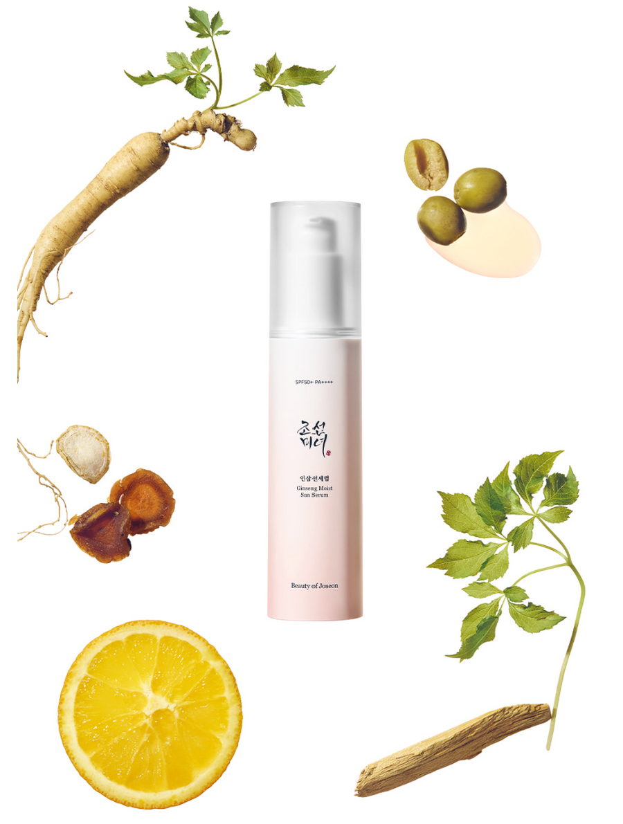 [Beauty of Joseon] Ginseng Moist Sun Serum - 30% Ginseng Extract & Niacinamide for Redness Relief & Hydrating Sun Protection (SPF 50+ PA++++), 50ml