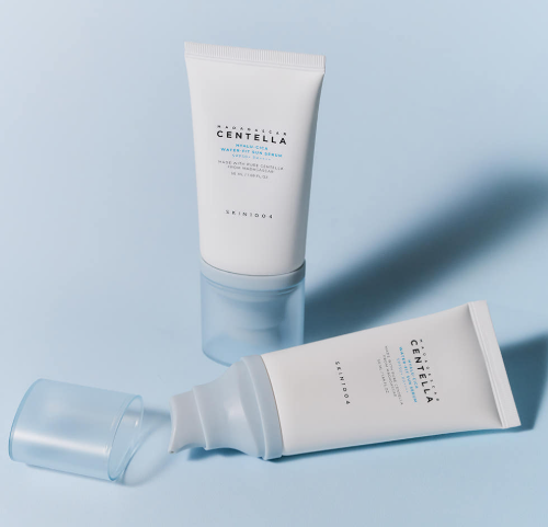 [SKIN1004] Madagascar Centella Hyalu-Cica Water-Fit Sun Serum [Twin Pack] - SPF 50+ PA++++ Hyaluronic Acid & Centella for Hydrating & Soothing Sun Protection (50ml x 2 + 15ml Bonus)