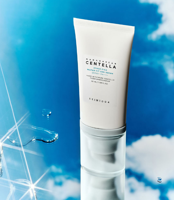 [SKIN1004] Madagascar Centella Hyalu-Cica Water-Fit Sun Serum - SPF 50+ PA++++ Hydrating, Dewy Finish & Soothing Sun Protection (50ml)