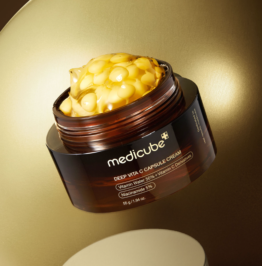 [Medicube] Deep Vita C Capsule Cream - 50% Vitamin Water & 5% Niacinamide for Brightening & Radiant Vitality (55g / 1.94 oz.)