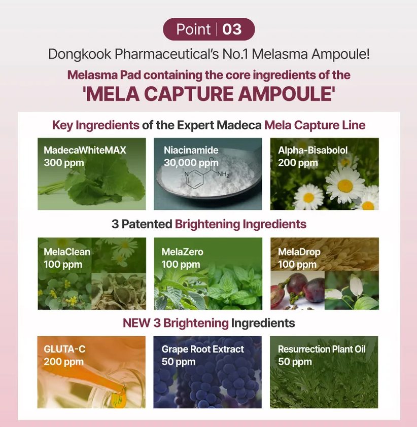 [Centellian 24] Madeca Mela Capture Ampoule Pad - TECA & Glutathione for Dark Spot Correction & Brightening (60 Pads + 60 Refill Set)