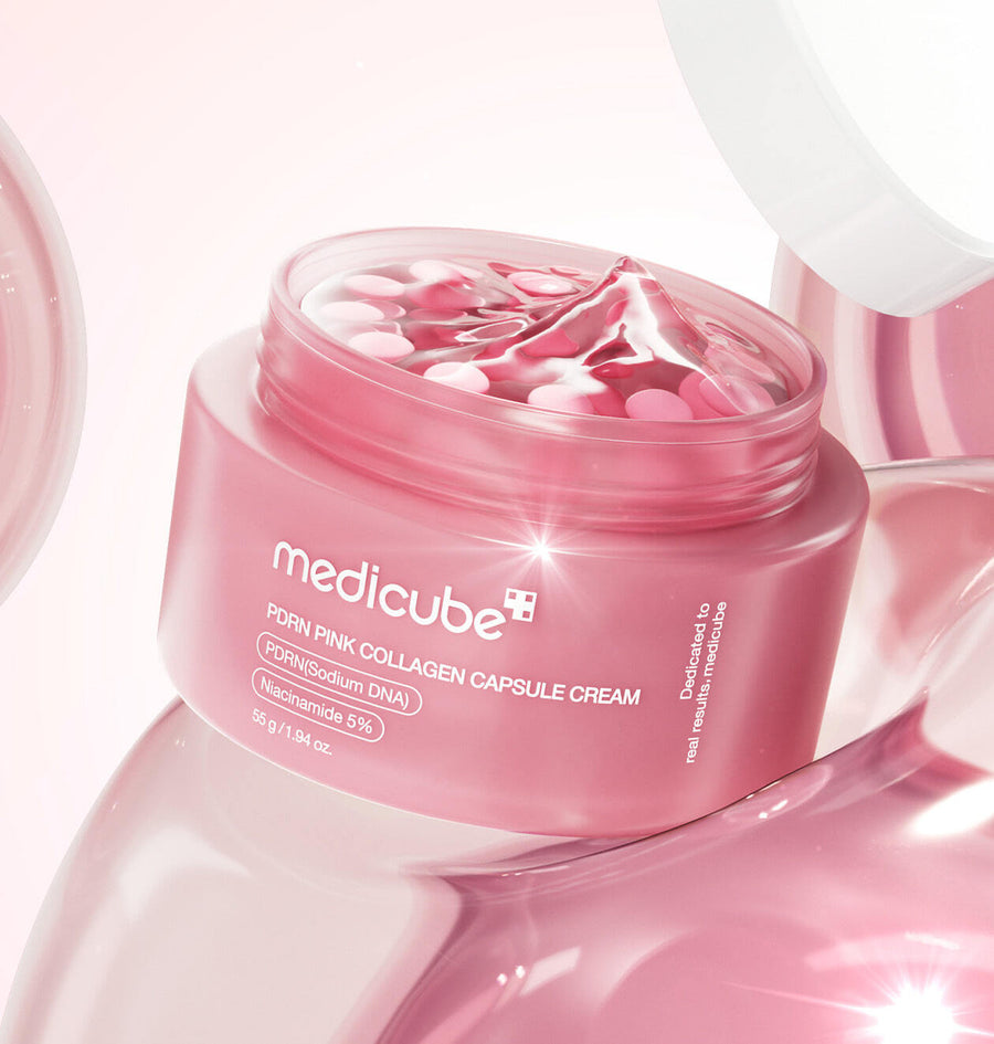 [Medicube] PDRN Pink Collagen Glow Toning Duo Set - High-Purity PDRN 99% for Glass Skin Radiance & Elasticity (Serum + Cream)
